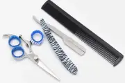 Pack of Hair Cutting Shears, Razor, and Comb – Professional Barber & Salon Tools