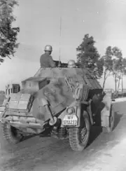 WW2 WWII Photo Rear View German Sd. Kfz. 222 Armored Car World War Two / 4284