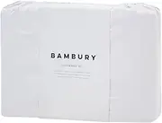 Bambury Cotton Sheet Set, White, Split King Bed Size