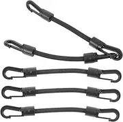 GALPADA 5Pcs Multi Use Elastic Hook Straps Tie Down Straps for Outdoor Camping Durable Bungee Cord with Double Hooks for Securing Gear Bicycles Motorcycles and Tents