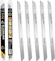 TOLESA 12-Inch Frozen Meat Bone Food Reciprocating Saw Blades 5-Pack, 3 TPI Stainless Steel Reciprocating Saw Blade for Splitting/Processing