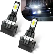 dawfall 2 PCS Car LED Lights, H11B 80W Aluminum Alloy Bulb, CSP Chip Anti-fog Lights, Suitable for Most Cars (White)