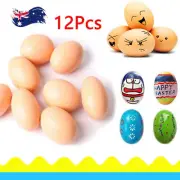 Plastic Fake Chicken Eggs Poultry Layer Coop Hatching Simulation Dummy Eggs 12PC