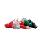 Catzon Drunk Garden Gnome Statues for Patio Yard Decor Novelty Gift-Red