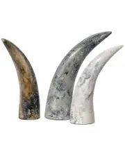 Jamie Young Set of 3 Variegated Horn Decorative Objects