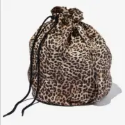 COTTON ON Beach Bucket Bag Leopard Print NEW
