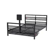 X Rocker Basecamp Gaming Double Bed Frame w/ TV Mount- Black