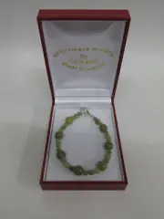 GENUINE Connemara Marble Beaded Wire Bracelet Guaranteed Irish I