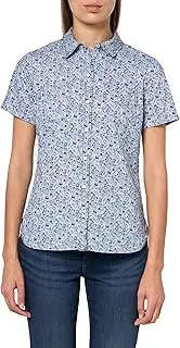 [Nautica] Women's Button Front Short Sleeve Camp Shirt