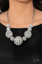 Undaunted - 2023 Zi Collection - White Rhinestone Oversized Bead Paparazzi Short