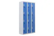 12-Door Locker for Office Gym Shed School Home Storage - Standard Lock with Keys