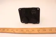 Cigarette Lighter Socket USB Outlet Black 4 in 1 12/24V