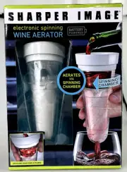 Sharper Image Flavor Enhancing Wine Aerator - Electronic Spinning - NIB