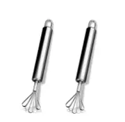 2 Pack Stainless Steel Coconut Meat Scraper Fish Skin Scaler Coconut Grater
