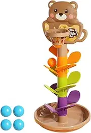 Ball Drop Toy - Rainbow Ball Tower | Multi-Layer Balls Drop Toys for Toddler | Interactive Basketball Ramp, Activity Track Learning Educational & Entertaining Toy for Birthday & Baby