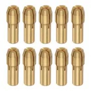 10pcs 1mm Brass Drill Chucks Collet Bit Sets for Rotary Tools, 4.8mm Shank
