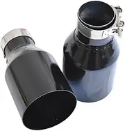 Exhaust Tip 1PC Universal Car Glossy Stainless Steel Black Tail Throat Large Diameter Muffler Tail Pipe IN 2.5 Inch OD 3.5 Inch Muffler Tailpipe(60-89mm)
