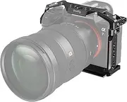 [SMALLRIG] A7 III / A7R III Camera Cage for Sony Alpha 7 III/Alpha 7R III, Aluminum Alloy with Quick Release Plate for Arca Standard, Built-in Cold Shoe, NATO Rail and Threaded Holes - 2087D