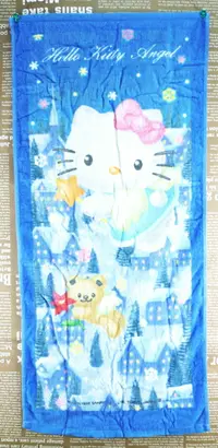 在飛比找樂天市場購物網優惠-【震撼精品百貨】Hello Kitty 凱蒂貓 長毛巾 藍星
