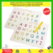 Hautton Magnetic Letters Board, 2 in 1 Alphabet Letter Tracing Board Educational