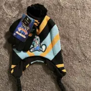 Space Jam 2piece Child Hat Glove Set Bugs Bunny Basketball Tassels NWT