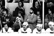 Larry Pleau Coach Of The Hartford Whalers 1980 Old Ice Hockey PHOTO 1