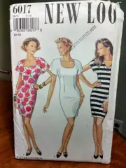 New Look Sewing Pattern 6017 Size 6-16 Misses Dress in 3 Styles New Uncut