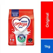 2 X NESTLE Omega Plus Milk Powder with Articol, High Calcium & Low Fat 1kg DHL