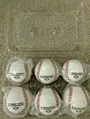 6 ALL LEATHER PRACTICE BASEBALLS in A REUSABLE CLAM SHELL PACKAGE $29.97 shipped