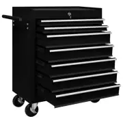 Tool Trolley Mechanics Workshop Tools Rolling Storage 7-Drawer Cabinet Lockable