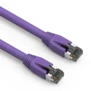 7Ft CAT8 S/FTP Ethernet Network Cable Purple 24AWG