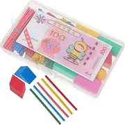 IWOWHERO 1 Set Counting Stick Geometry Wood Arithmetic Rods Wood Counting Rods Counting Wood Counting Rods Geometric Learning Props Counting Sticks Math Learning Wooden