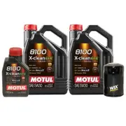 11L Motul 8100 X-CLEAN EFE 5W30 Wix Filter Engine Motor Oil Change Kit API SN
