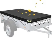 Truck Cargo Bed Tarp - Car Trailer Covering Tarp | Waterproof Pickup Truck Tarp | All-Season Truck Bed Cover | Car Bed Cover with Protection Function for Most Common Pickup Truck Types