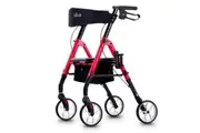Altus Classic Walker with Seat Rollator Height Adjustable Folding Red