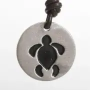 Turtle Necklace Hawaiian Jewelry Sea Turtle Pewter Pendant By Zulasurfing