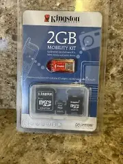 Kingston 2 GB Micro SD Card SD Adapter Mini SD Adapter USB Reader Mobility Kit