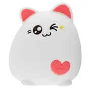 RGB Cat Silicone LED Touch Sensor Light Cute Cartoon Night Lamp Bedroom