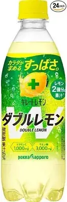 Pokka Sapporo Kireto Lemon W Lemon 500ml x 24 bottles Carbonated Soft Drink JP