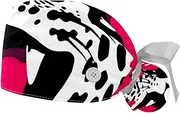 [YTYVAGT] 2-Pc,Gourd-Shaped Working Cap,Fisherman Hat with Buttons and Cotton Sweatband,Contemporary Abstract Leopard Kiss