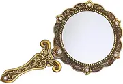 BESTYASH Luxury Handheld Mirror Vintage and Retro Style for Checking Skin Condition