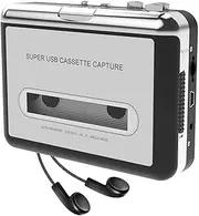 ELASO Cassette Player - Tape to MP3 CD Converter Via USB, Portable Audio Music Capture Device, Compatible With Laptop and PC