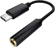32Bit USB C DAC AMP Headphone Adapter for Enhanced Audio Quality - Black