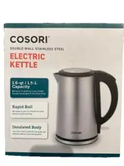 COSORI Electric Kettle Cool-Touch Double Wall Stainless Steel Insulated Autom...