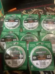 8 rolls spiderwire stealth smooth braided line 30 Lb Test