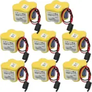 8PCS BR-2/3AGCT4A 6V PLC Battery For FANUC A98L-0031-0025 CNC Mahine+Black Plug