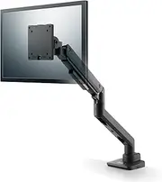 Elecom DPA-SL08BK Single Monitor Arm, Long, Gas Type, Supports 17-49 Inches, VESA Standards, High Load Capacity, Black