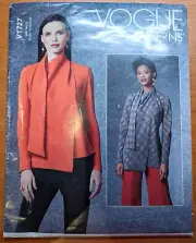 VOGUE Pattern V1727 Size F5 16-24 Misses Fitted Bias Cut Blouse Top Scarf Uncut