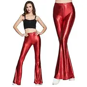 1980s Hip Pop Bell Bottom Pants Abba Costume Disco Solid Color Women's Carnival Costume Carnival Performance Club Pride Parade Adults' Pants All Seasons