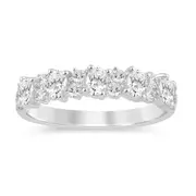 Bevilles Meera Oval and Round Eternity Ring with 0.80ct of Laboratory Grown Diamonds in 9kt White